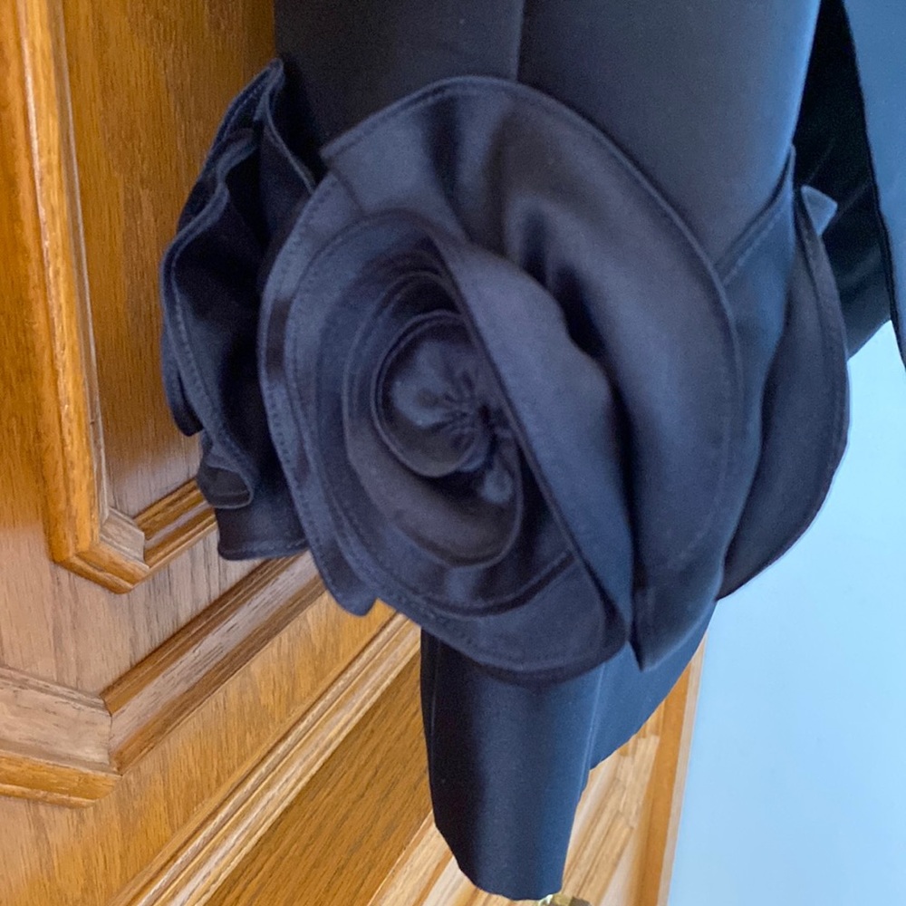 Evening jacket, embellished with roses on the sleeve ends